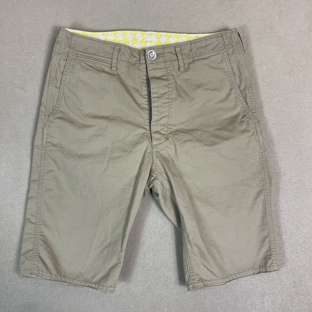 VISVIM Shorts Mens Small Khaki Chino Half Pants Japan‎ Preppy Casual Adult